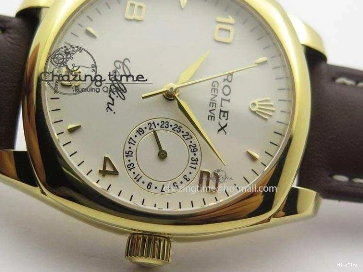 MiroTime 0328 Cellini Date YG White Numeral Dial On Brown Leather Strap A Affordable 3883